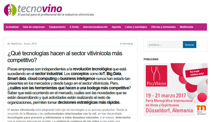 Tecnovino: ¿Qué tecnologías hacen al sector vitivinícola más competitivo?